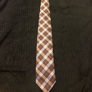 Brown Patterned Silk Chaps Tie
